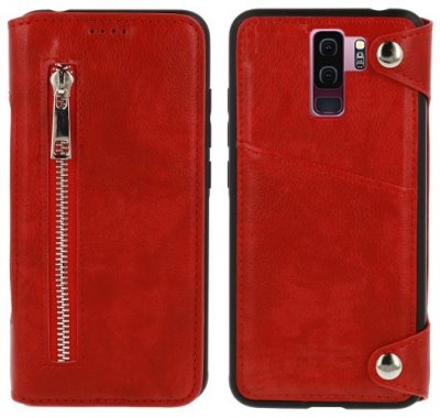 Samsung Galaxy S9 Plånboksfodral - ZIP Röd