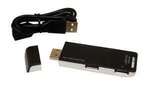 4-Port USB HUB - Svart/Vit