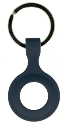 Hållare i Silikon med Nyckelring Navy passande (Apple AirTag)