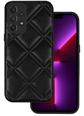 Samsung Galaxy A33 5G Skal Fluffy Vintage Läder Look Svart