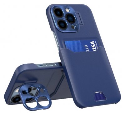 Samsung Galaxy S23 Läderskal med Kortfack samt Ställfunktion Blå