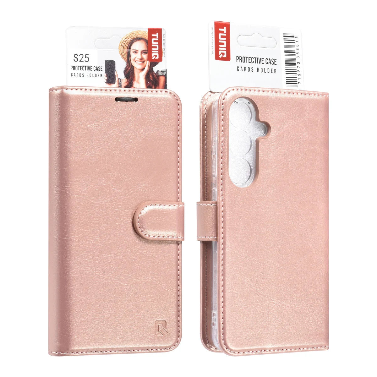 TUNIQ Samsung Galaxy S25 Plånboksfodral - Rosé