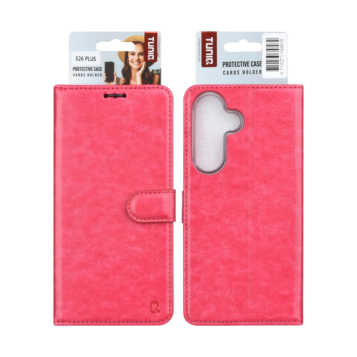 TUNIQ Samsung Galaxy S26 Plus Plånboksfodral - Rosa