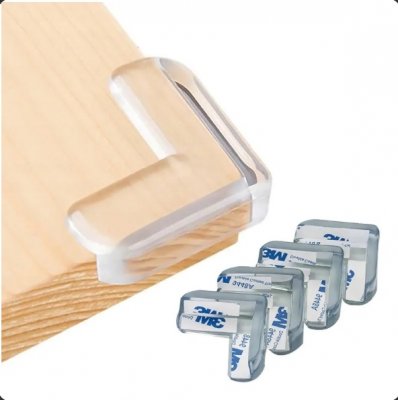 Hörnskydd Transparent Silikon 4-Pack