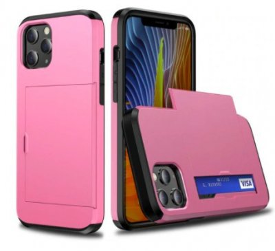 iPhone 12 Mini Skal Med Kortfack Rosa