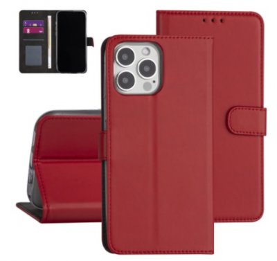 Plånboksfodral iPhone 13 Pro Röd med Ställ