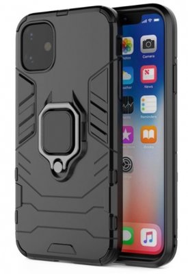 iPhone 14 Pro Skal Med Ring & Ställfunktion Svart
