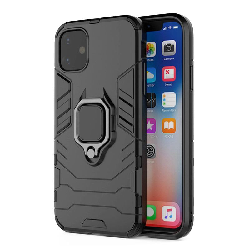 iPhone 14 Pro Skal - Med Ring & Ställfunktion Svart