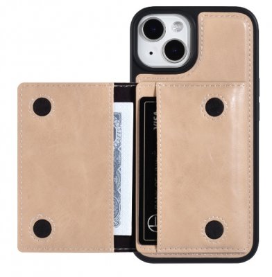 iPhone 13 Skal med Löstagbar Korthållare Beige UNIQ