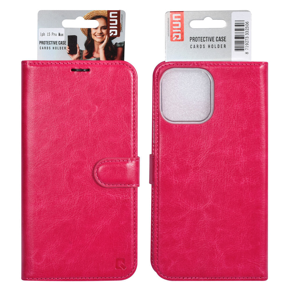 UNIQ iPhone 15 Pro Max Plånboksfodral - Rosa