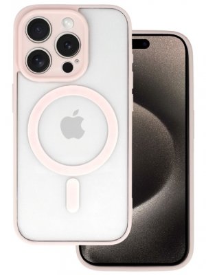 iPhone 15 Pro Magsafekompatibelt Skal Transparent / Roséguld