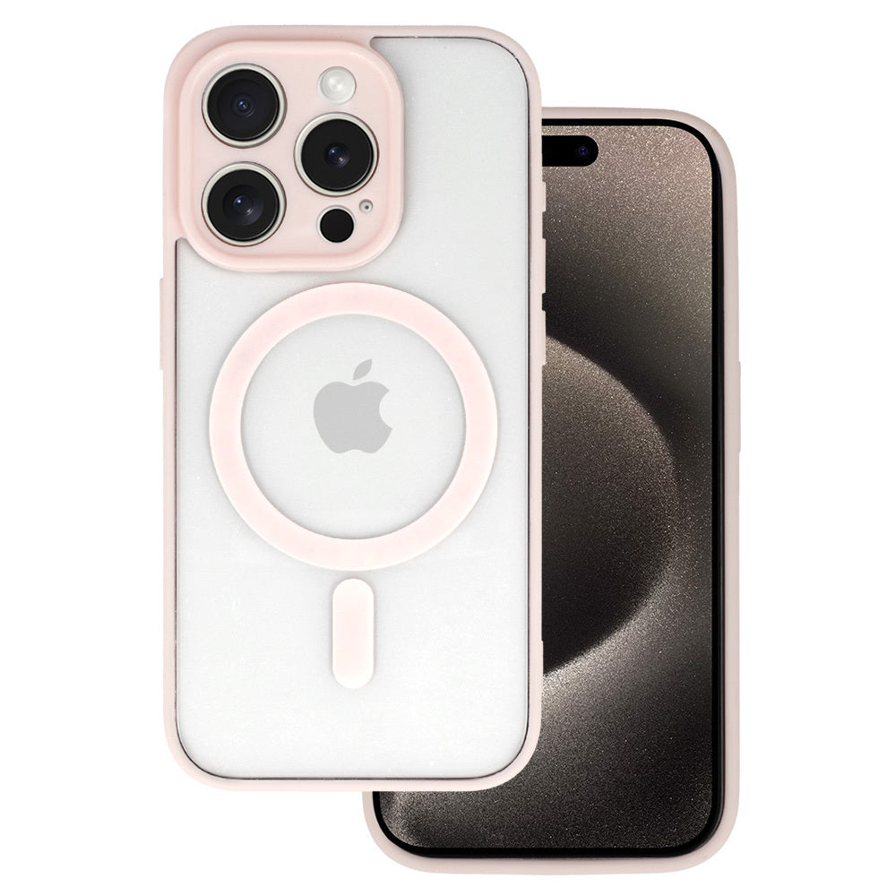 iPhone 15 Pro Skal - MagSafe-kompatibelt Transparent/Roséguld