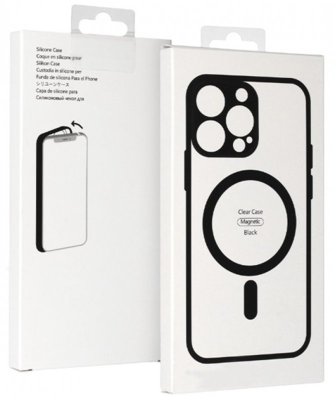 iPhone 16 Pro Skal Transparent / Svart MagSafe-kompatibelt