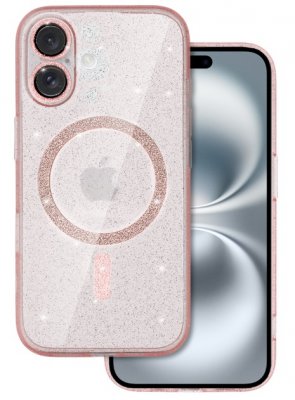 iPhone 16 Pro Skal MagSafe-kompatibelt Glitter Rosa