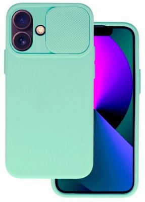 iPhone 16 Silikon Skal Mintgrön Med Kameraskydd