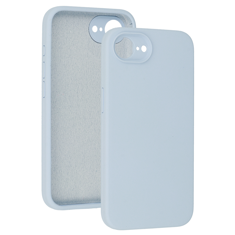 iPhone 16e Silikonskal - Ljusblå