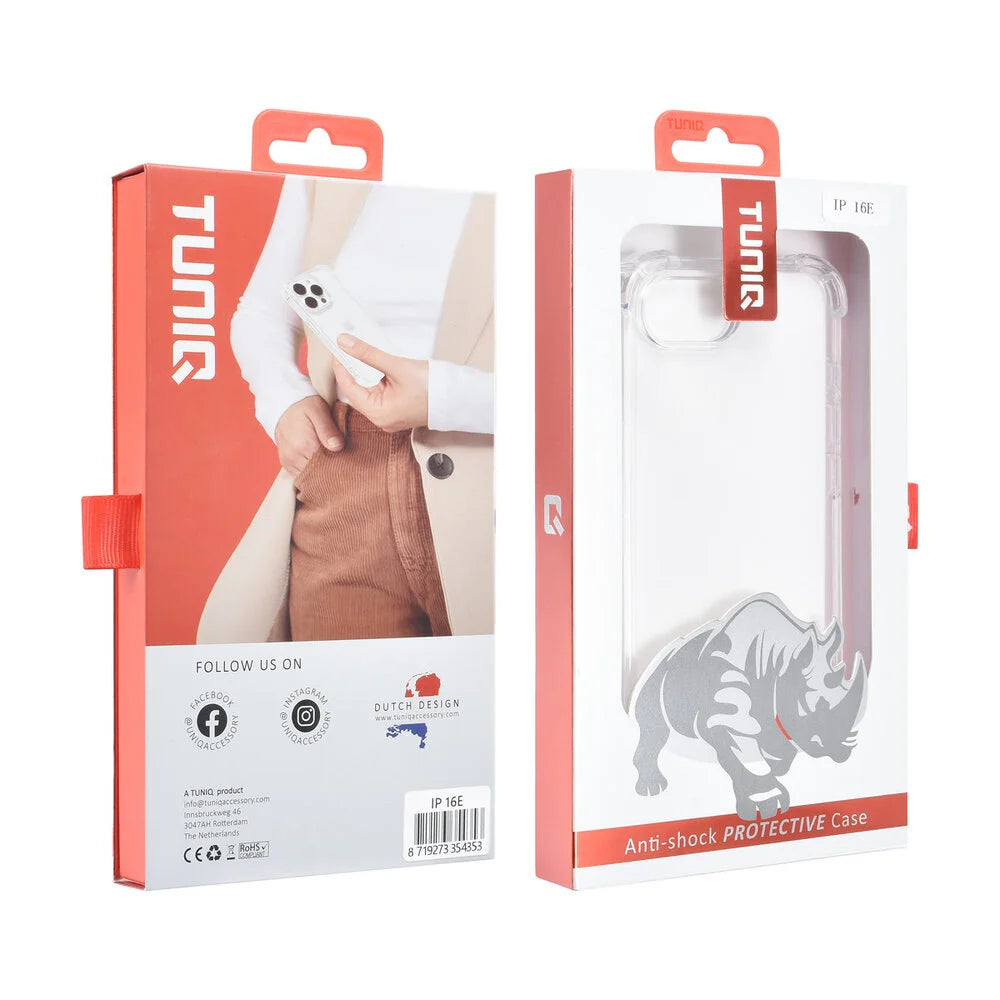 iPhone 16e Skal - Transparent (Extra stöttåligt)