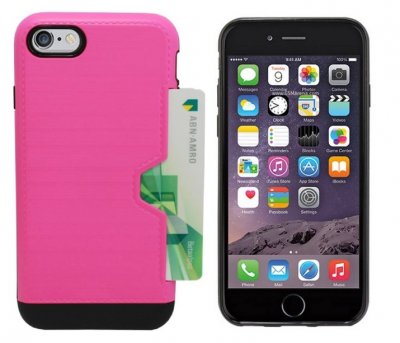 iPhone 7/iPhone 8 Skal Rosa Med Kortfack