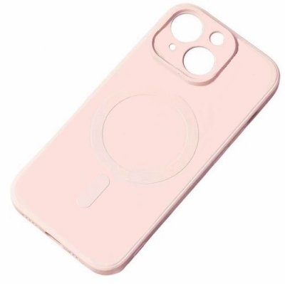 iPhone 15 Silikonskal MagSafe-kompatibelt - Ljusrosa