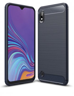 Samsung Galaxy A10 Skal Karbon Mörkblå