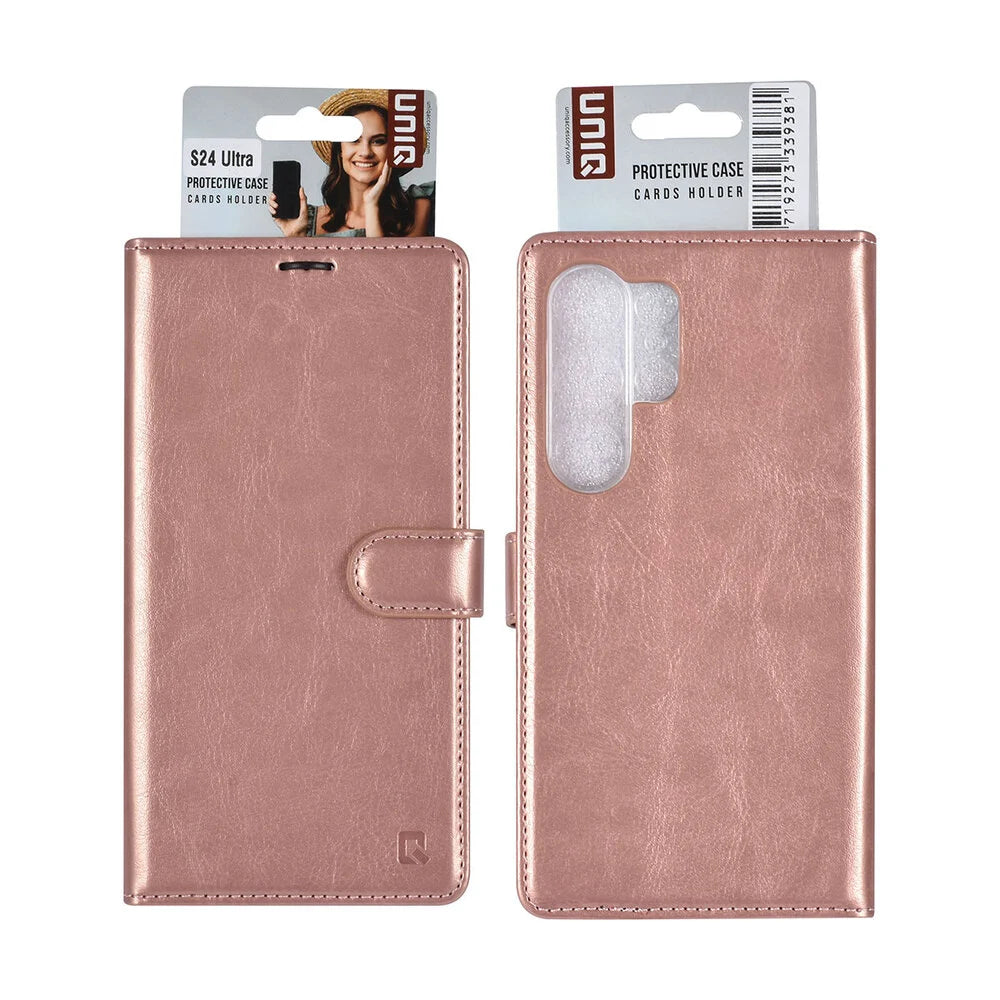 UNIQ Samsung Galaxy S24 Ultra Plånboksfodral - Rosé