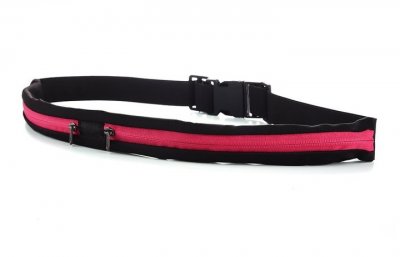 Sport Midjeväska Smal Svart/Rosa