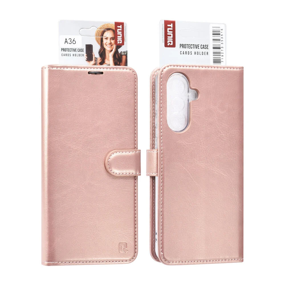 TUNIQ Samsung Galaxy A36 Plånboksfodral - Rosé