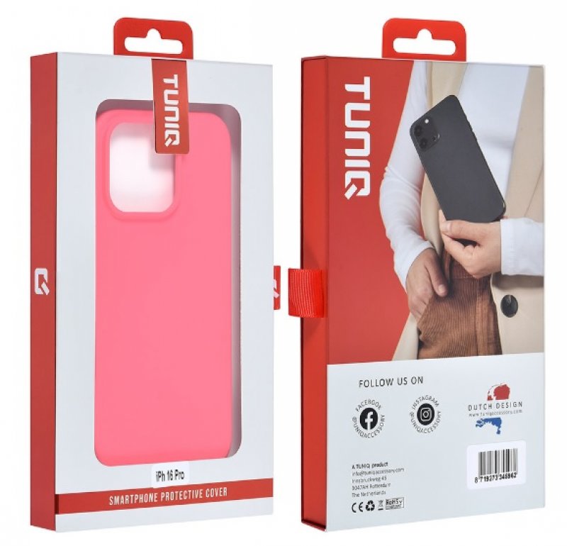 iPhone 16 Pro Max Silikon Skal Mörkrosa TUNIQ