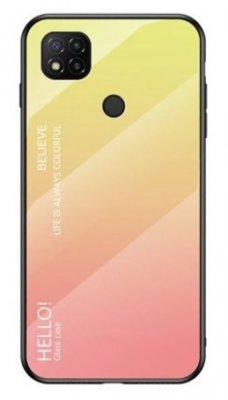 Xiaomi Redmi 9C Skal - Gradient Gul/Rosa