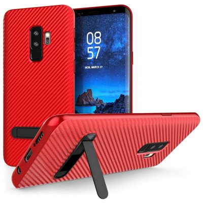 Samsung Galaxy S9 PLUS Skal - Röd med Ställfunktion