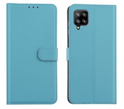 Plånboksfodral Samsung Galaxy A12 Ljusblå med Ställ