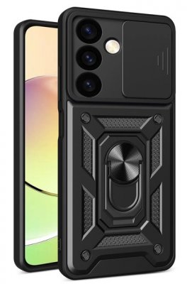 Samsung Galaxy A35 5G Skal - Svart Med Linsskydd samt ställfunktion