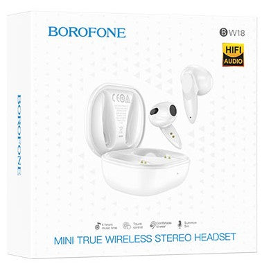 Borofone BW18 Trådlösa Hörlurar - Vit