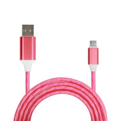 Micro USB Laddkabel 1 Meter - Rosa Fast Charge