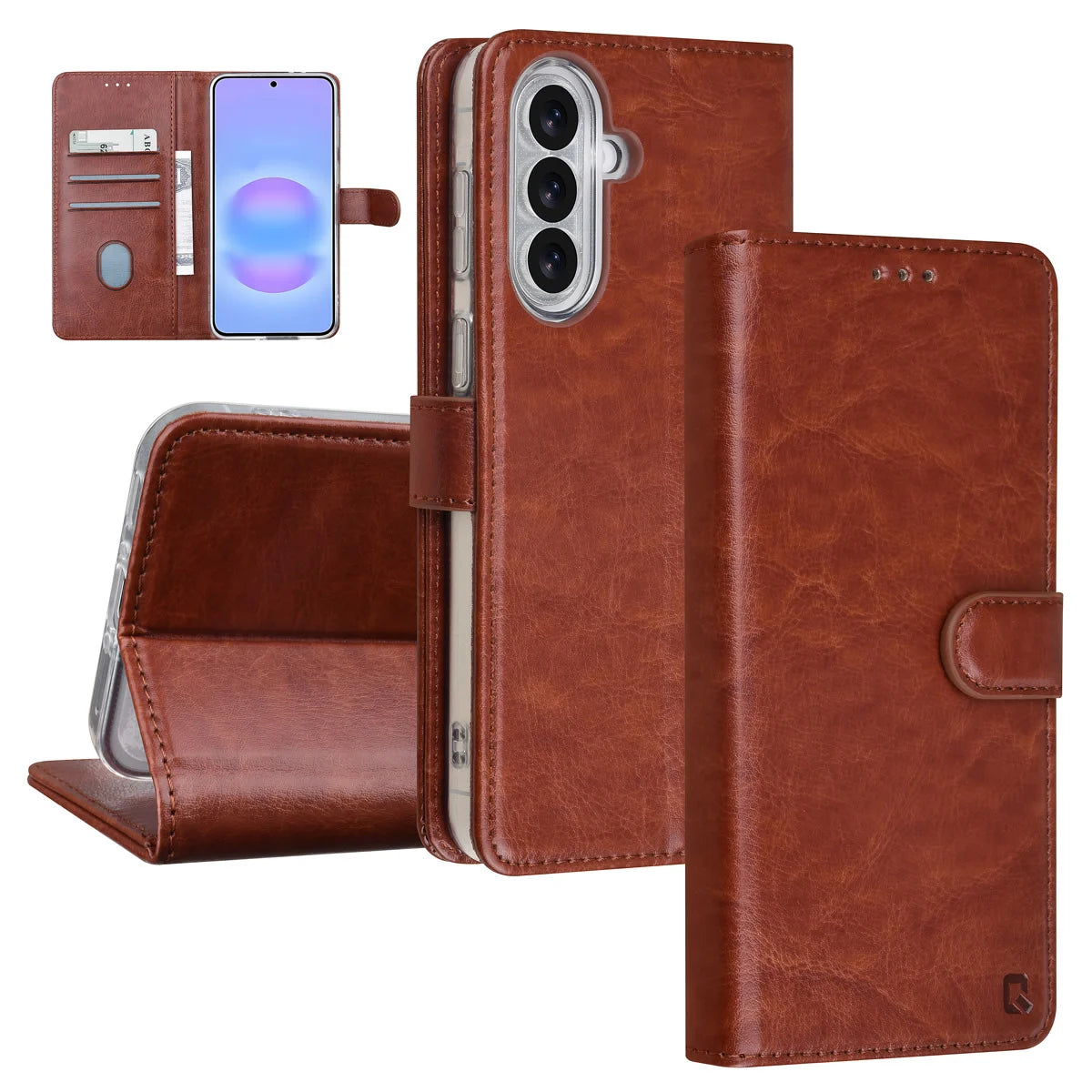 TUNIQ Samsung Galaxy A37 Plånboksfodral - Brun