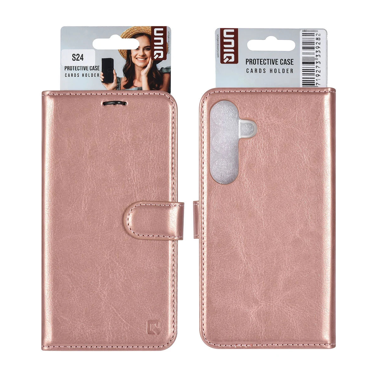 UNIQ Samsung Galaxy S24 Plånboksfodral - Rosé (3 Kortfack)