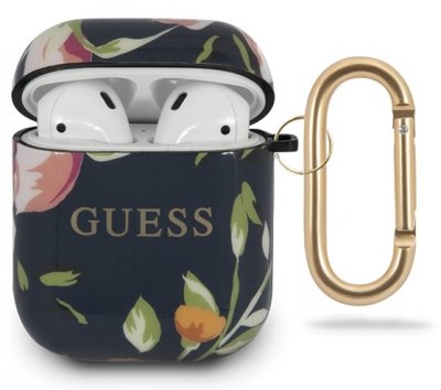 GUESS AirPods / AirPods 2 Skal - Flowers Blue