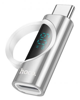 HOCO Lightning till USB C Adapter med Display - 60W Snabbladdning