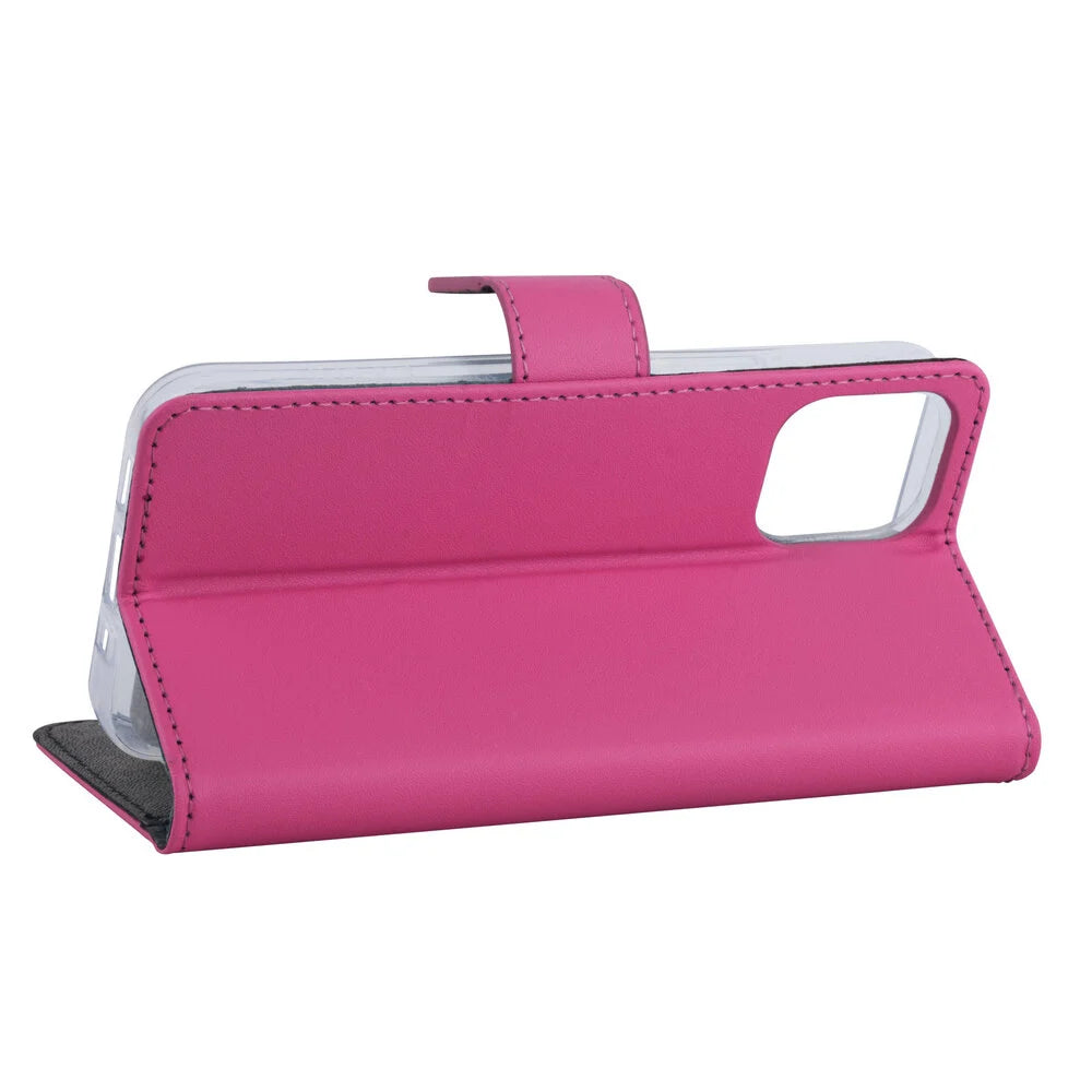 iPhone 12 / iPhone 12 Pro Plånboksfodral - Rosa (3 kortfack)