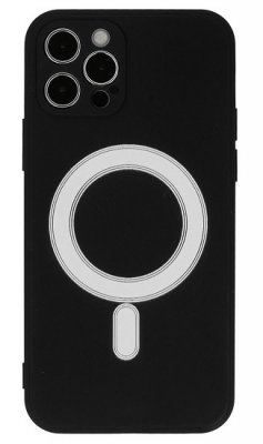 iPhone 12 Pro Max - Skal Svart Magsafekompatibelt Silikon