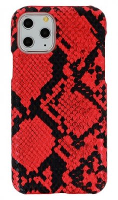 iPhone 12 Pro Max Skal - Ormskinnsmönstrad Röd