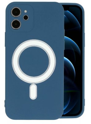 iPhone 12 Skal Blå Magsafekompatibelt Silikon
