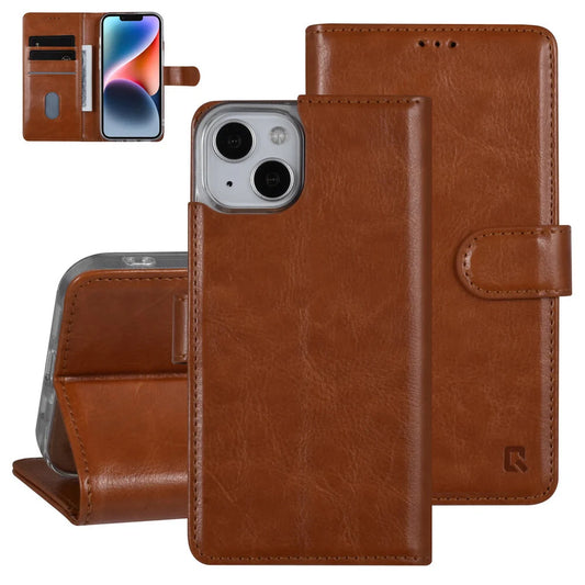 UNIQ iPhone 13 Mini Plånboksfodral - Cognac