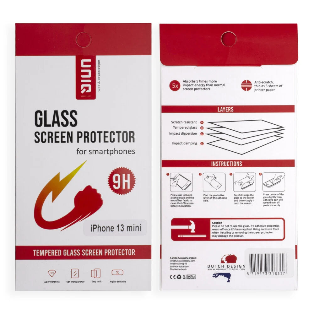 iPhone 13 Mini Skärmskydd - Härdat Glas UNIQ