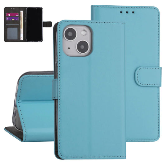 iPhone 13 Plånboksfodral - Ljusblå