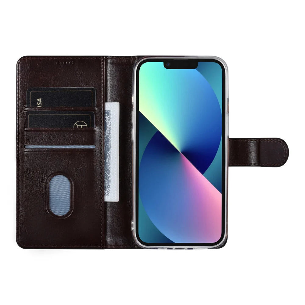 UNIQ iPhone 13 Plånboksfodral - Mörkbrun