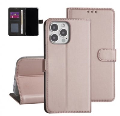 Plånboksfodral iPhone 13 PRO MAX Roséfärgad med Ställ