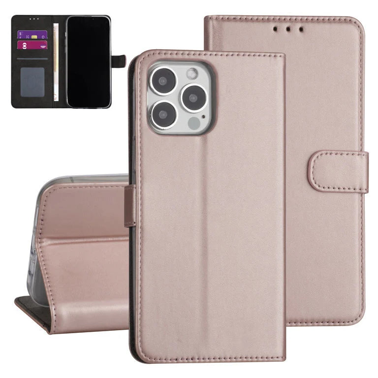 iPhone 13 Pro Max Plånboksfodral - Roséfärgad med Ställ