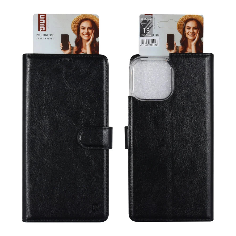 UNIQ iPhone 13 Pro Max Plånboksfodral - Svart