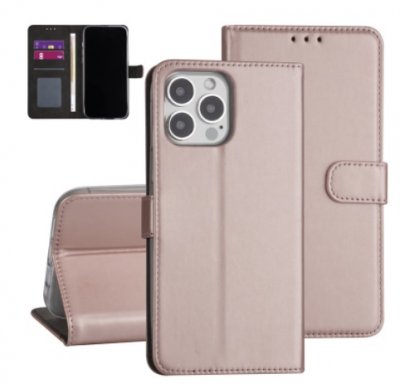 Plånboksfodral iPhone 12 Pro Max Roséfärgad med Ställ